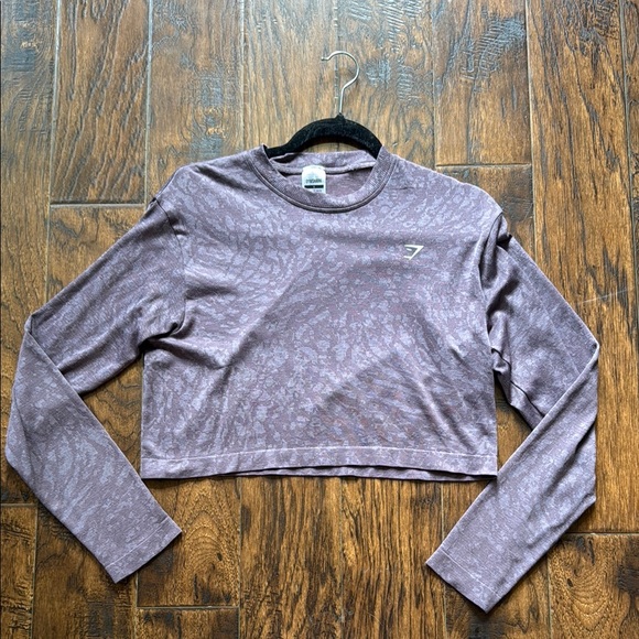 Gymshark Adapt Animal seamless long sleeve crop top. Size women’s small - Picture 4 of 6